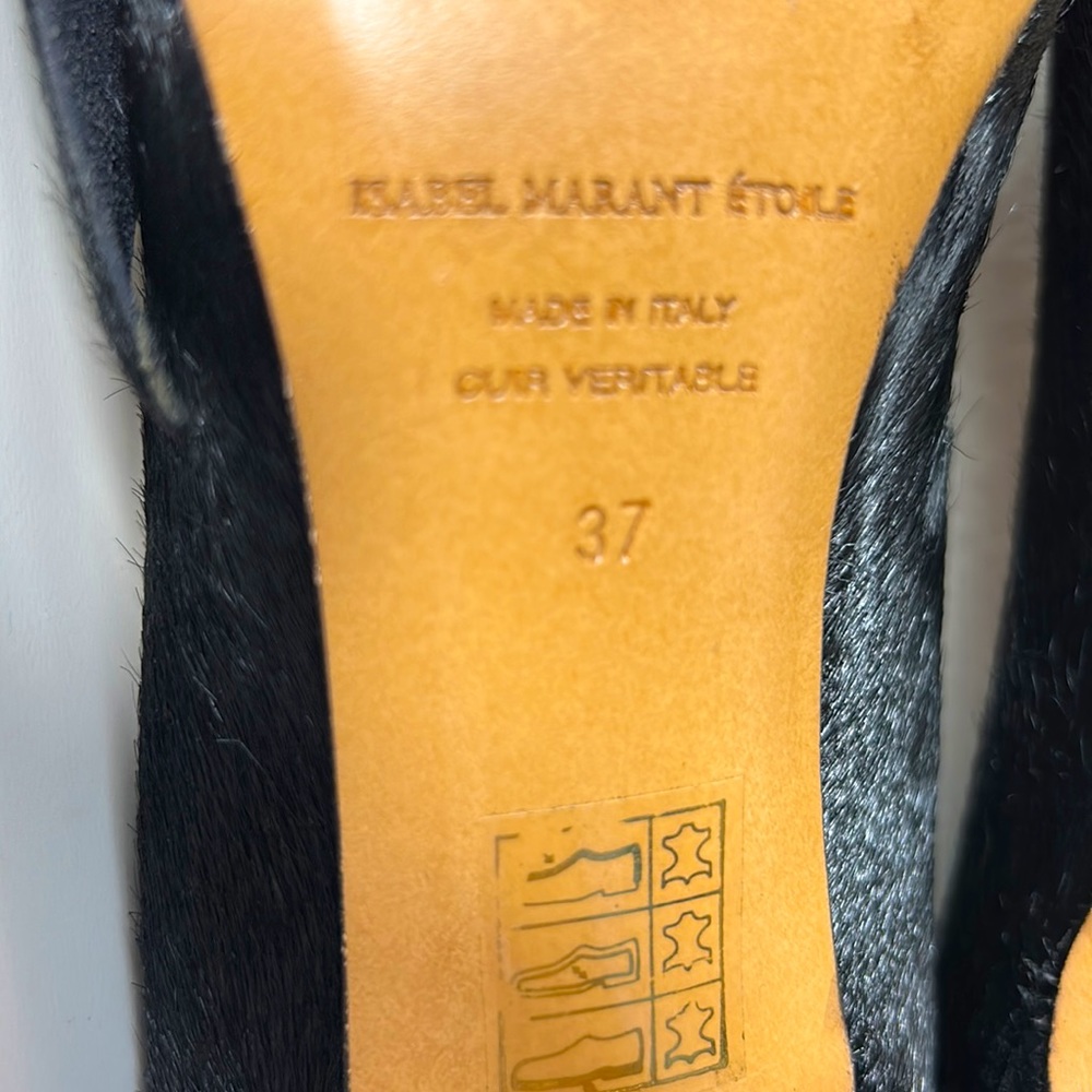 Isabel Marant Black Calf Hair Pump 37 - Picture 9 of 9